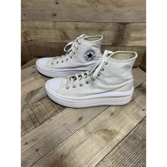 Converse Chuck Taylor All Star High-Top Platform White Size W-8.5 - Picture 2 of 10